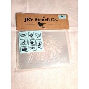 NEW JRV mini Set Of 8 Vintage Inspired Halloween Stencils Each Stencil 5.5" X 4"